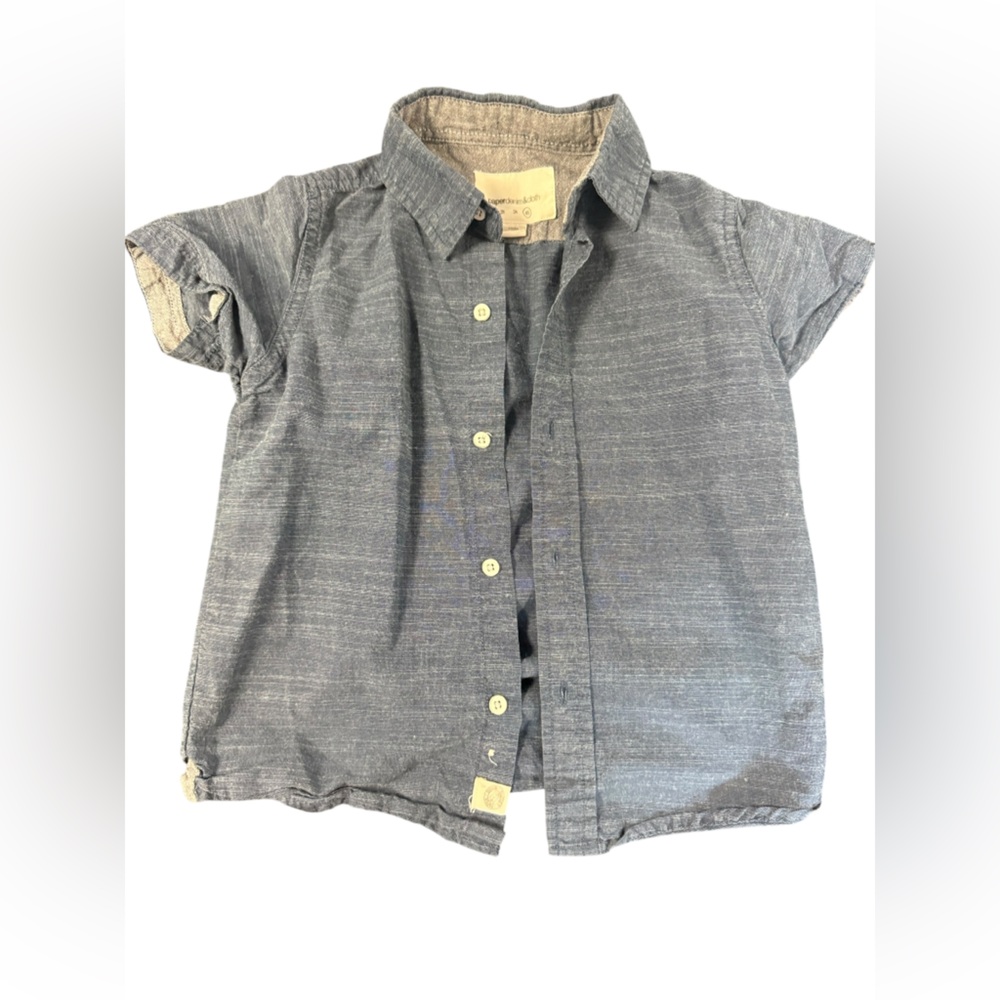 Paper Denim & Cloth Kids Blue Button Down Shirt